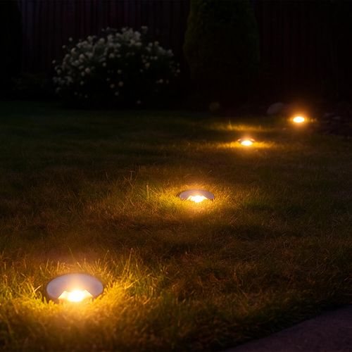 EMBUTIDO DE PISO LED STUDIO SALIDA DE LUZ DOBLE 7W LUZ CÁLIDA IP67