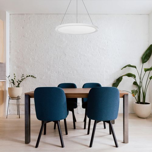 PLAFÓN COLGANTE O SOBREPUESTO LED STUDIO SLIM 30W LUZ NEUTRA IP20 Ø40x4CM