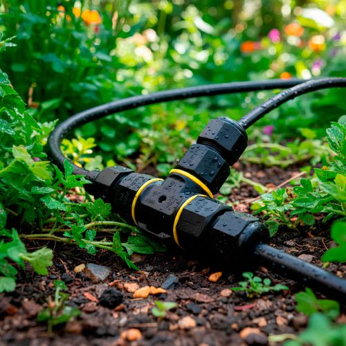 CONECTOR IMPERMEABLE LED STUDIO TIPO T 3 CUERDAS IP68