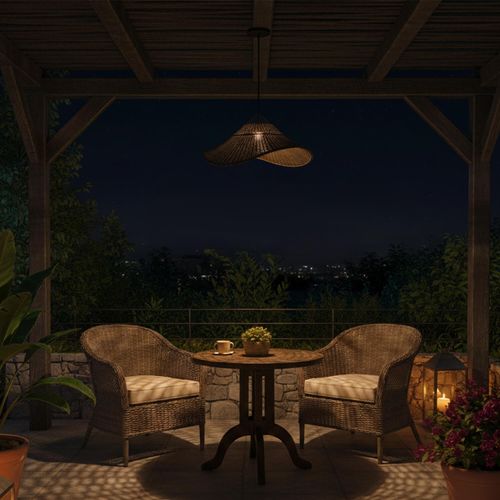 LÁMPARA COLGANTE LED STUDIO MIMBRE ALERO DE LUZ S (SIN AMPOLLETA)