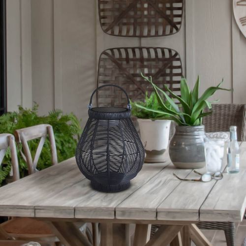 LÁMPARA PORTATIL LED STUDIO RATÁN ANNIE RECARGABLE SOLAR 150LM 2.4W LUZ CÁLIDA IP65