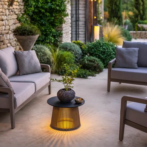 MESA LED STUDIO SOLAR RECARGABLE 2.4W LUZ CÁLIDA IP65