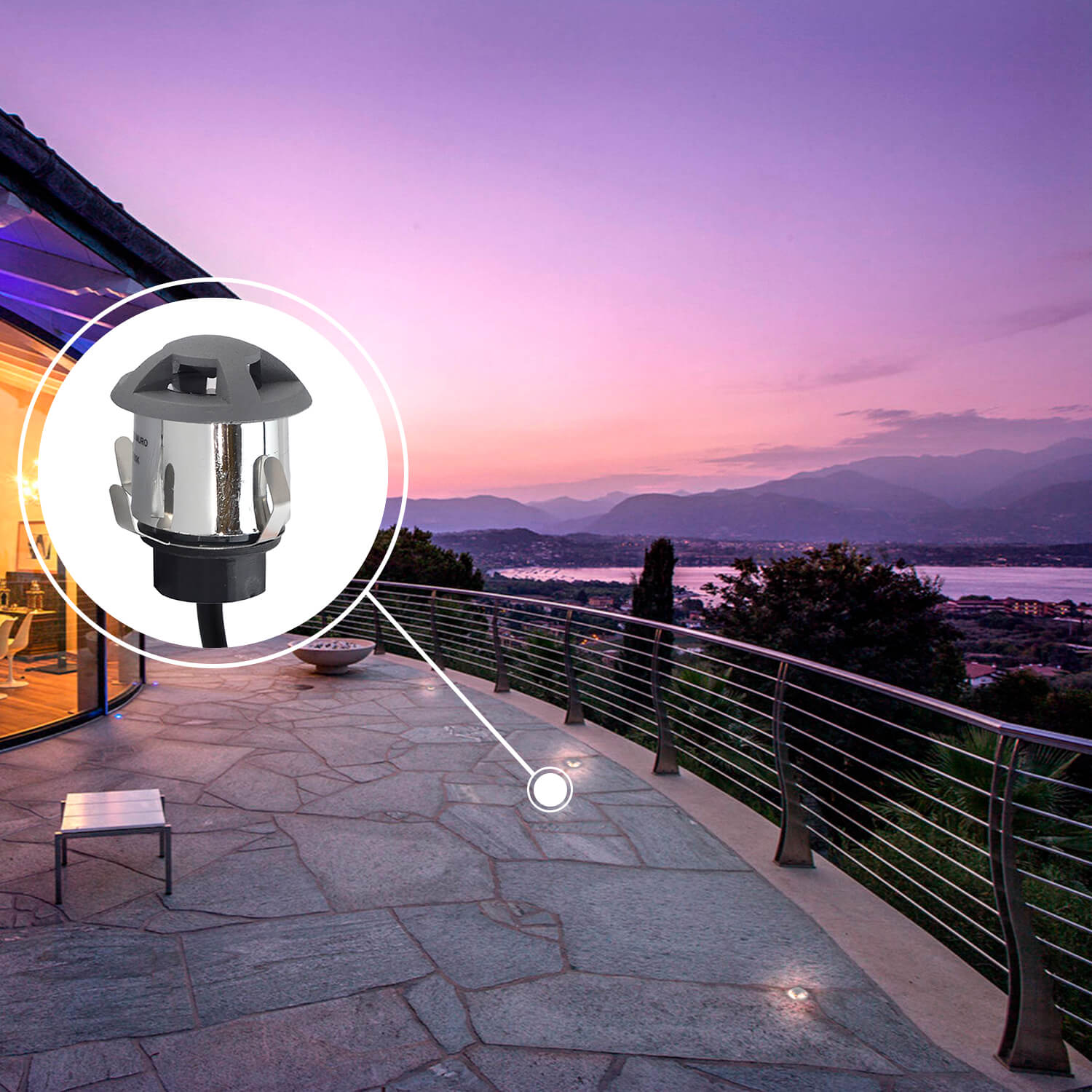 Embutido piso WJ mini D4 1W IP65 · Led Studio - LED Studio