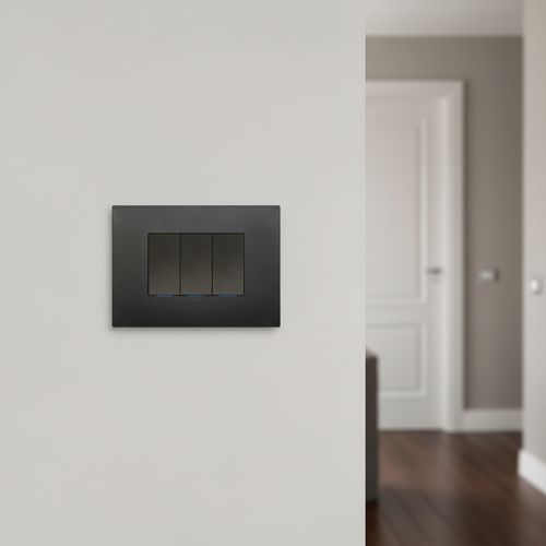 TECLA VIMAR LINEA INTERCAMBIABLE 1 MÓDULO CON HAZ DE LUZ VERTICAL IP40