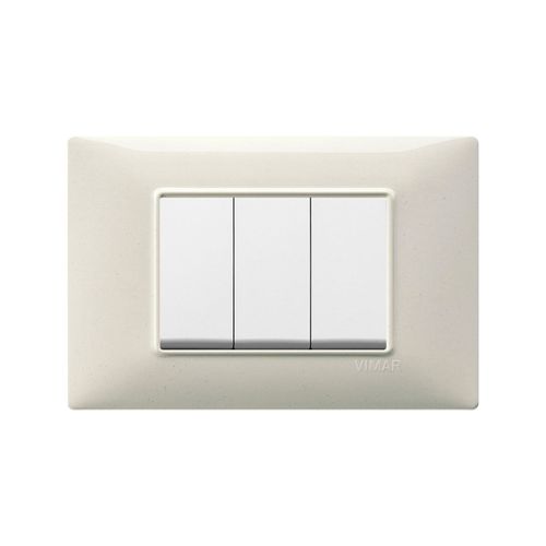 PLACA VIMAR PLANA TECNOPOLÍMERO 3 MÓDULOS