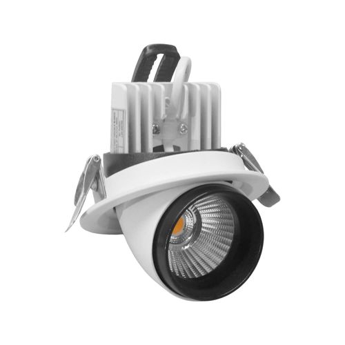 EMBUTIDO CIELO LED STUDIO CODO DIRIGIBLE REDONDO 12W LUZ CÁLIDA