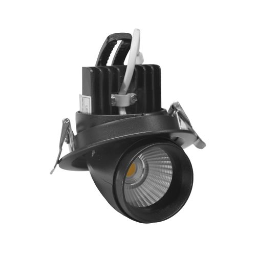 EMBUTIDO CIELO LED STUDIO CODO DIRIGIBLE REDONDO 12W LUZ CÁLIDA