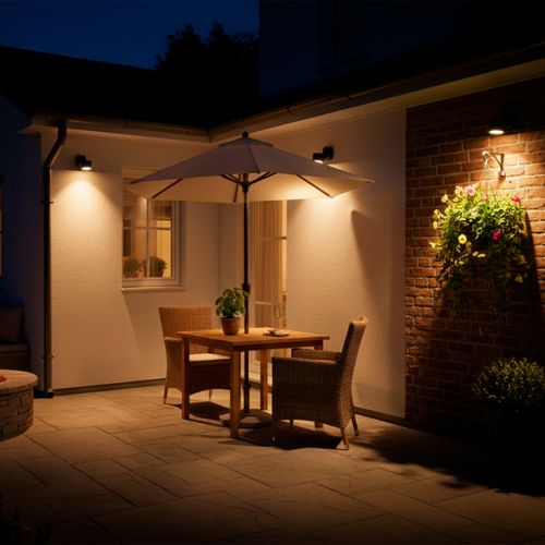 FOCO SOBREPUESTO CIELO / MURO LED STUDIO REDONDO DIRIGIBLE 24W LUZ CÁLIDA IP44