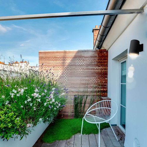 APLIQUÉ MURO LED STUDIO CILÍNDRICO BIG 20W LUZ CÁLIDA IP65