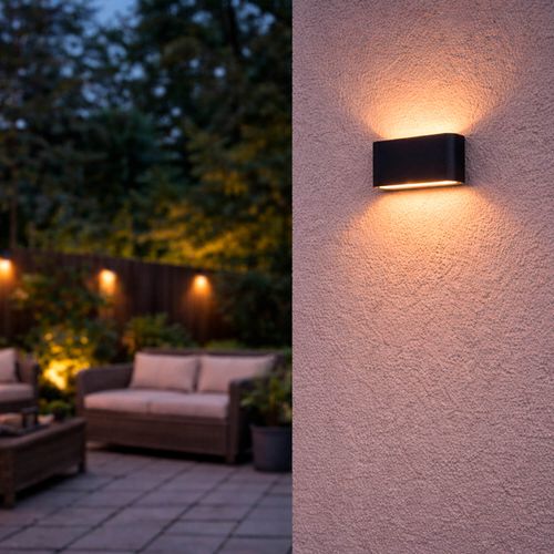 APLIQUÉ MURO LED STUDIO BIFOCAL RECTANGULAR 6W LUZ CÁLIDA IP65