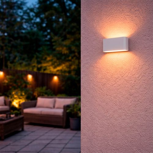 APLIQUÉ MURO LED STUDIO BIFOCAL RECTANGULAR 6W LUZ CÁLIDA IP65