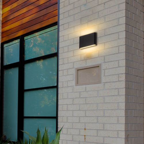 APLIQUÉ MURO LED STUDIO BIFOCAL RECTANGULAR 12W LUZ CÁLIDA IP65
