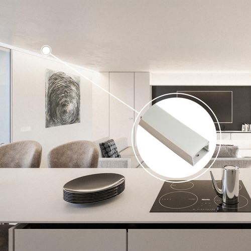 PERFIL CURVO SOBREPUESTO PARA CINTA LED STUDIO 3 METROS IP54 H2 3x300 CM