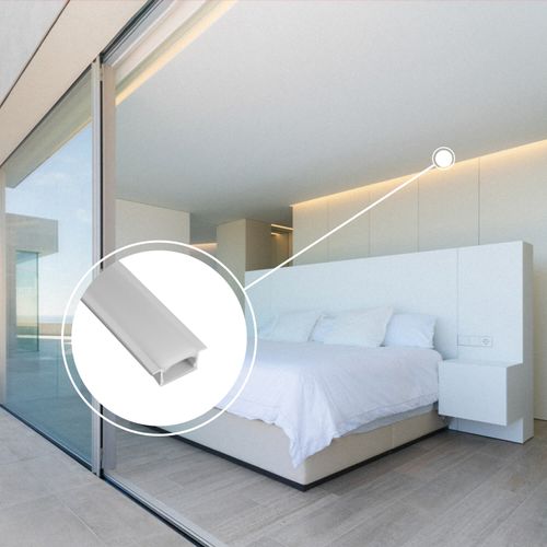 PERFIL PARA CINTA LED STUDIO CURVO 3 METROS IP54 H2 43x300 CM