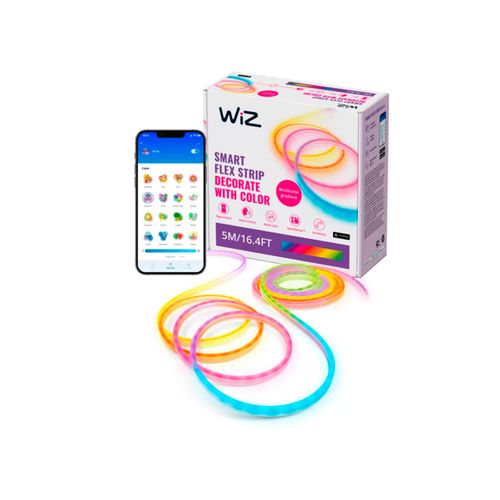 CINTA LED NEON WIZ SMART FLEX TIPO C 22W 5 METROS RGBIC