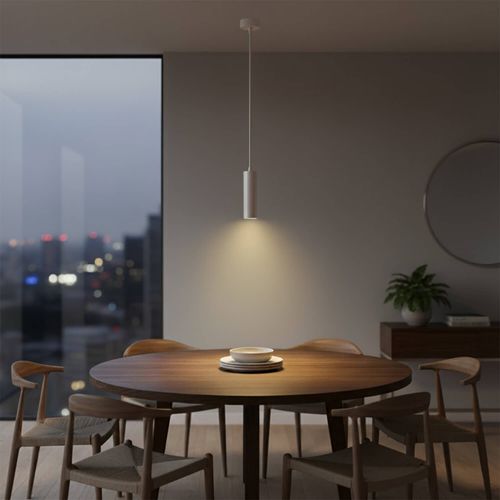 LÁMPARA COLGANTE LED STUDIO TUBULAR TRIAC 7W LUZ CÁLIDA