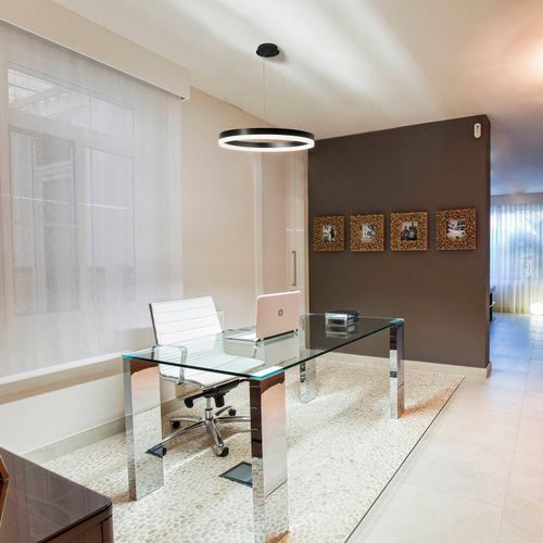 LÁMPARA COLGANTE LED STUDIO REDONDA 40W LUZ NEUTRA ARO Ø60