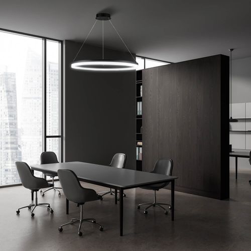 LÁMPARA COLGANTE LED STUDIO REDONDA 50W LUZ NEUTRA ARO Ø80