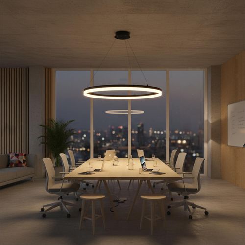 LÁMPARA COLGANTE LED STUDIO REDONDA 60W LUZ CÁLIDA ARO Ø100