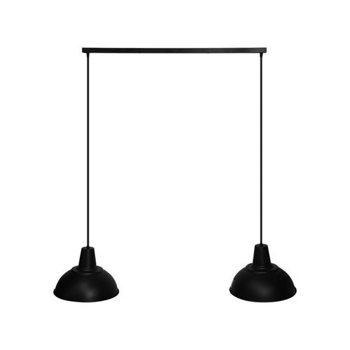 SET 2 LÁMPARAS COLGANTES LED STUDIO NEGRAS (SIN AMPOLLETAS E27)
