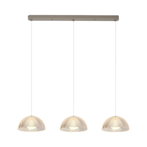 LÁMPARA COLGANTE LED STUDIO VALENTINA TRIPLE 24W LUZ CÁLIDA