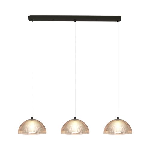 LÁMPARA COLGANTE LED STUDIO VALENTINA TRIPLE 24W LUZ CÁLIDA