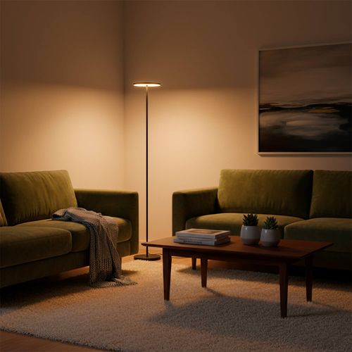 LÁMPARA DE PIE LED STUDIO BRUNO 18W LUZ CÁLIDA 155 CM