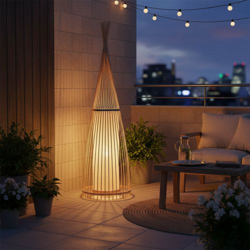 LÁMPARA DE PIE LED STUDIO BAMBOO