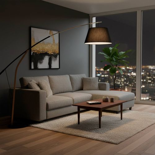 LÁMPARA DE PIE LED STUDIO TOR DORADA 10.5W LUZ CÁLIDA