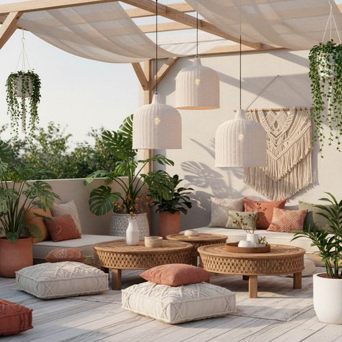 LÁMPARA COLGANTE LED STUDIO MIMBRE MIKONO 9W