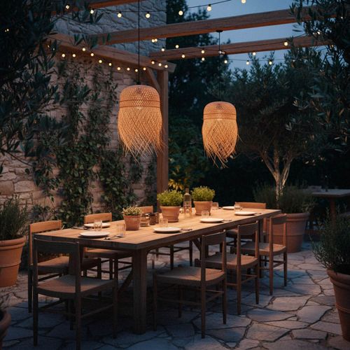 LÁMPARA COLGANTE LED STUDIO MIMBRE BORA BORA 9W