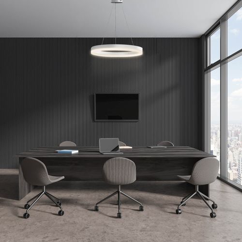 LÁMPARA COLGANTE LED STUDIO REDONDA 40W LUZ CÁLIDA ARO Ø60