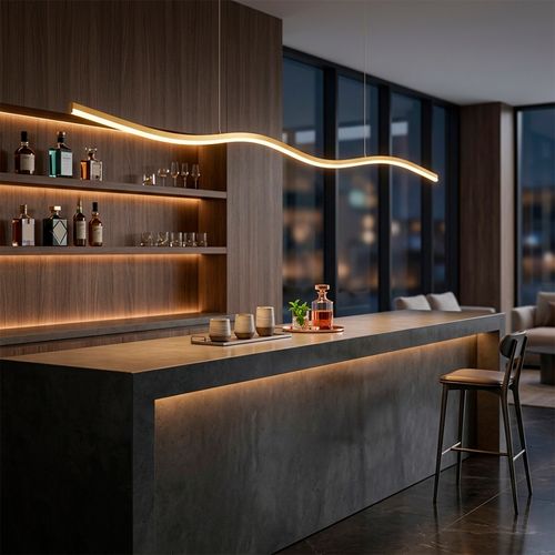 LÁMPARA COLGANTE LED STUDIO VARAL LINEAL L LUZ CÁLIDA 36W