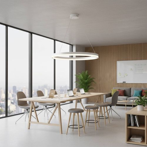 LÁMPARA COLGANTE LED STUDIO REDONDA 60W LUZ NEUTRA (4000K) ARO Ø100