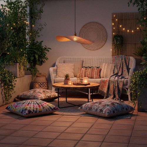 LÁMPARA COLGANTE LED STUDIO BAMBOO MEDIANA 10.5W LUZ CÁLIDA (3000K) (NO INCLUYE AMPOLLETA E27)