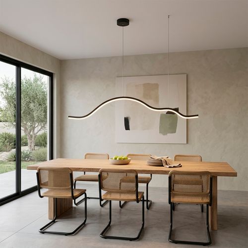 LÁMPARA COLGANTE LED STUDIO VARAL CURVA L LUZ CÁLIDA 36W