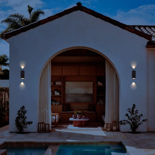 APLIQUÉ MURO LED STUDIO OLA BIFOCAL IP65 (NO INCLUYE AMPOLLETA GU10)