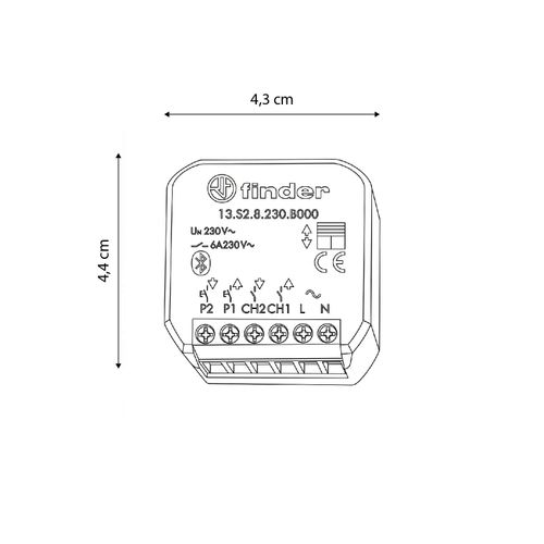 RELÉ 2 CANALES FINDER YESLY BLUETOOTH