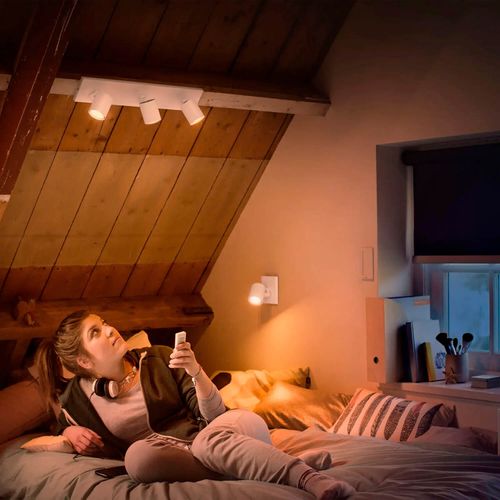 KIT DE 4 AMPOLLETAS GU10 PHILIPS 4.7W LUZ CÁLIDA