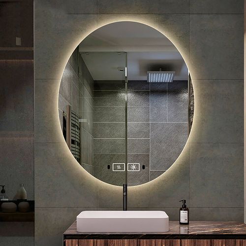 ESPEJO LED STUDIO OVALADO RETROILUMINADO TOUCH 70W CCT 1400LM 90X120CM