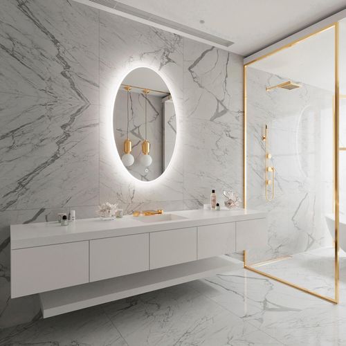 ESPEJO LED STUDIO OVALADO RETROILUMINADO TOUCH 35W CCT 1050LM 60X80CM