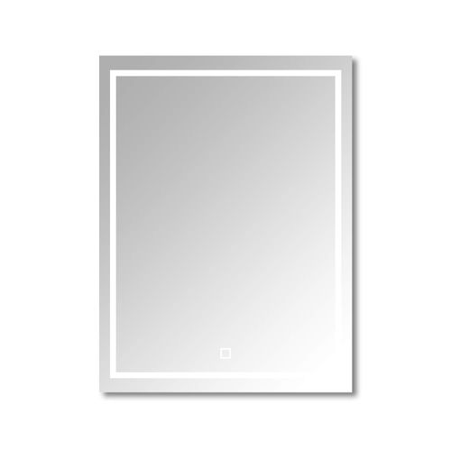 ESPEJO LED STUDIO RECTANGULAR VERTICAL RETROILUMINADO CON LUZ FRONTAL TOUCH 50W CCT 1050LM 60X80CM