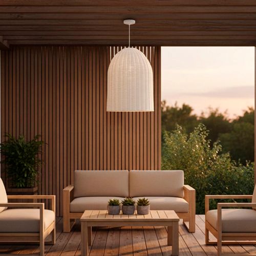 LÁMPARA COLGANTE LED STUDIO RATTAN MÁY VIETCOO VIETNAM (SIN AMPOLLETA E27)
