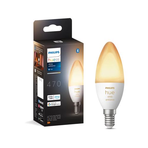AMPOLLETA INTELIGENTE BLUETOOTH E14 PHILIPS HUE 5.2W LUZ CÁLIDA A LUZ FRÍA