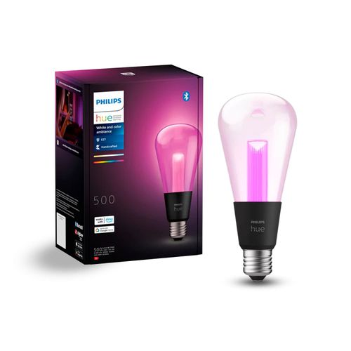 AMPOLLETA INTELIGENTE E27 PHILIPS HUE EDISON ST72 6.8W LUZ CÁLIDA A LUZ FRÍA Y RGB