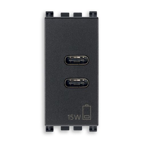 UNIDAD USB C+C VIMAR ARKÉ 1 MÓDULO 15W