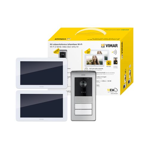 KIT VIDEOCITÓFONO VIMAR SISTEMAS DE VIDEOPORTERO ELVOX BIFAMILIAR 7INWIFI RFID MULTICLAVIJA IP54