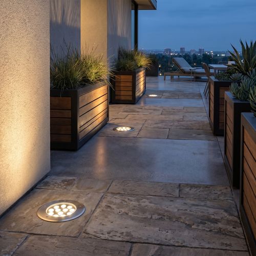 EMBUTIDO DE PISO LED STUDIO REDONDO COB 12W LUZ CÁLIDA (3000K) IP67