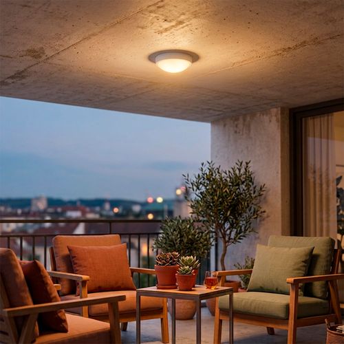 PLAFÓN PHILIPS HERMÉTICO 20W LUZ CÁLIDA IP65 Ø22x9CM