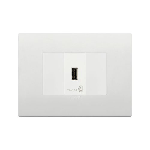UNIDAD USB VIMAR PLANA 1 MÓDULO 1.5A
